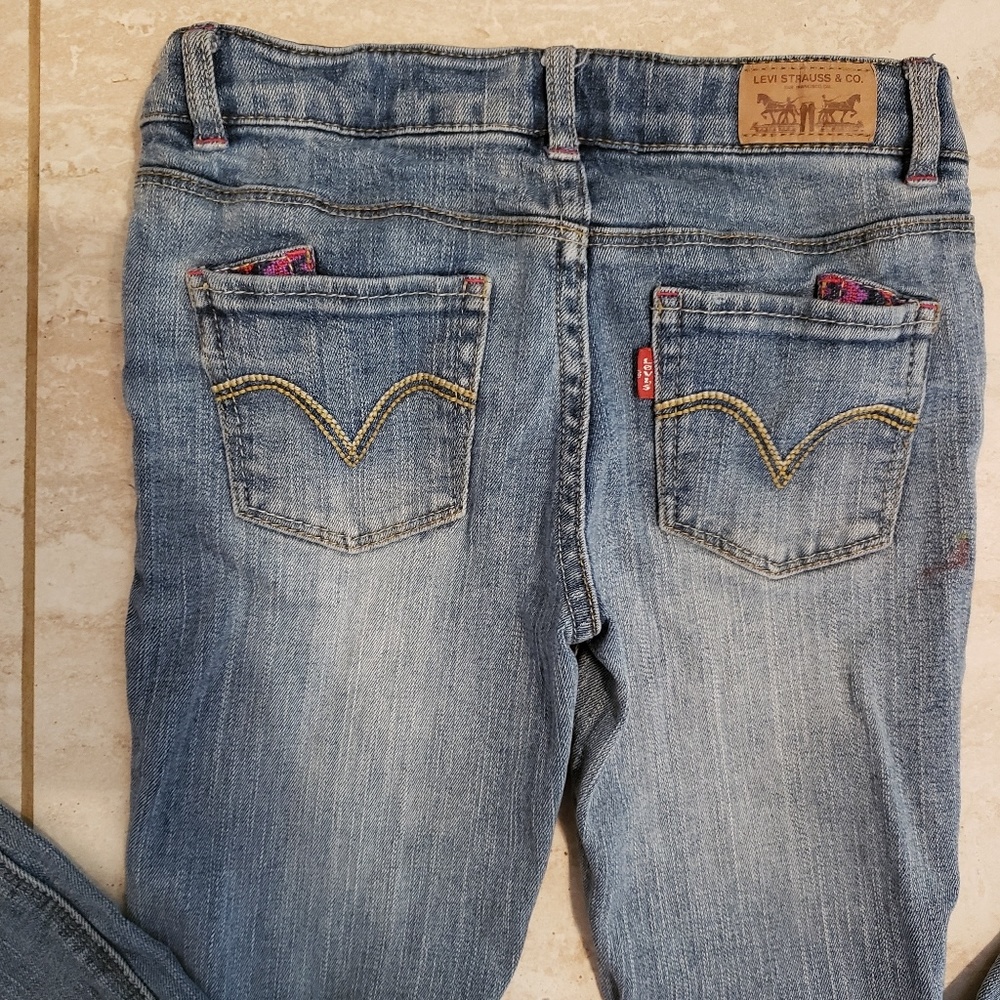 Girl's Levi Blue Jeans